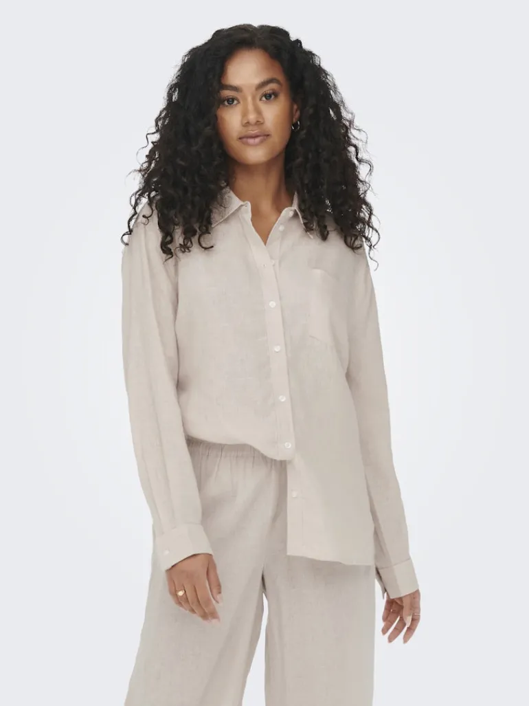 ONLBRUXELLES L/S LIN BL SHIRT PNT NOOS moonbeam