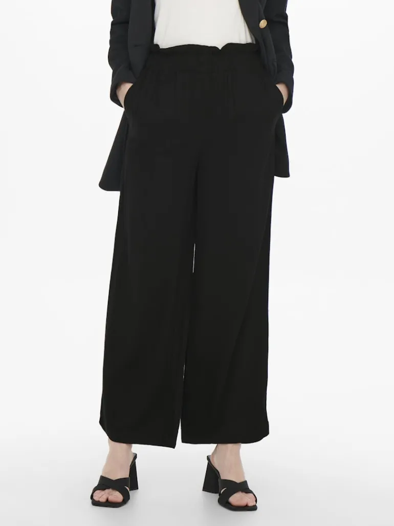 ONLCALY LIFE HW PB WIDE CROP PNT NOOS black