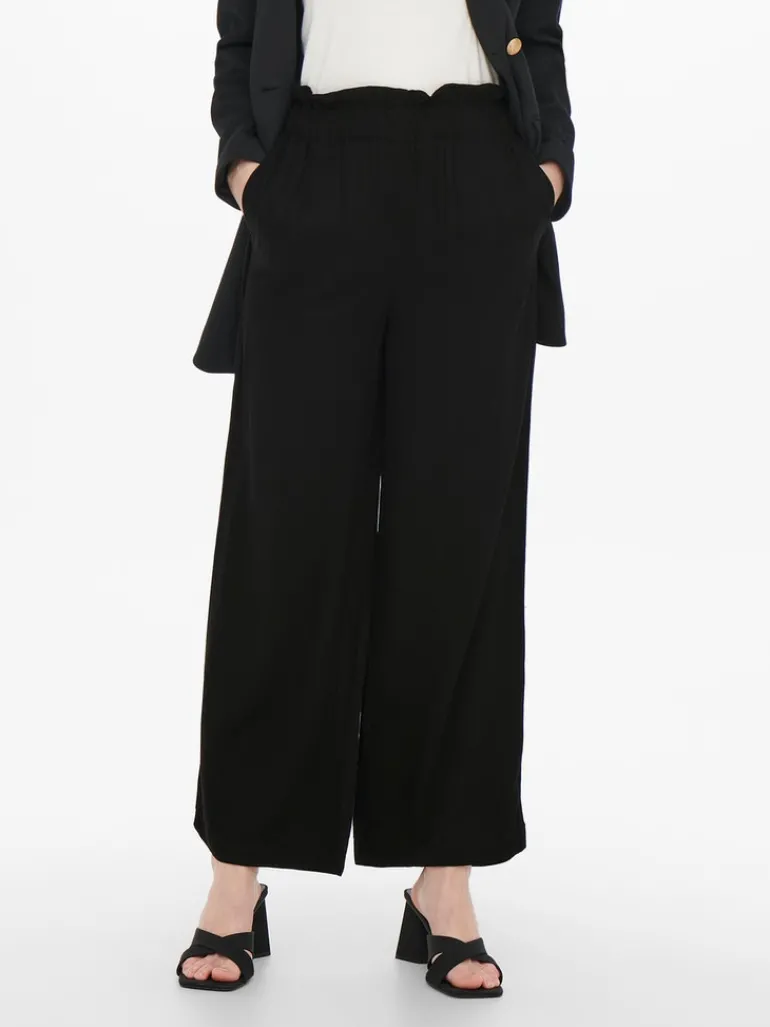 ONLCALY LIFE HW PB WIDE CROP PNT NOOS black