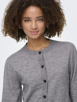ONLCAMILLE BASIC L/S CARDIGAN KNT NOOS medium grey melange