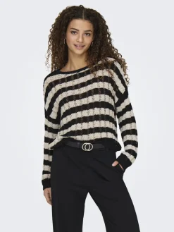 ONLCAPRI LS O-NECK CC KNT black