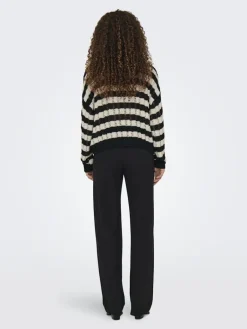 ONLCAPRI LS O-NECK CC KNT black