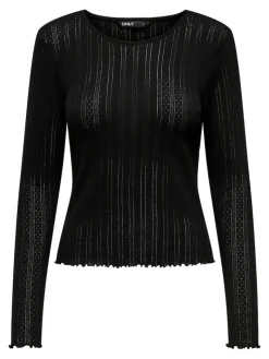 ONLCARLOTTA L/S TOP NOOS JRS black
