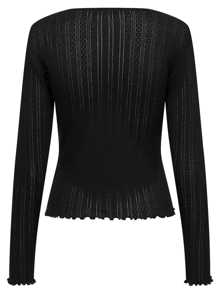 ONLCARLOTTA L/S TOP NOOS JRS black
