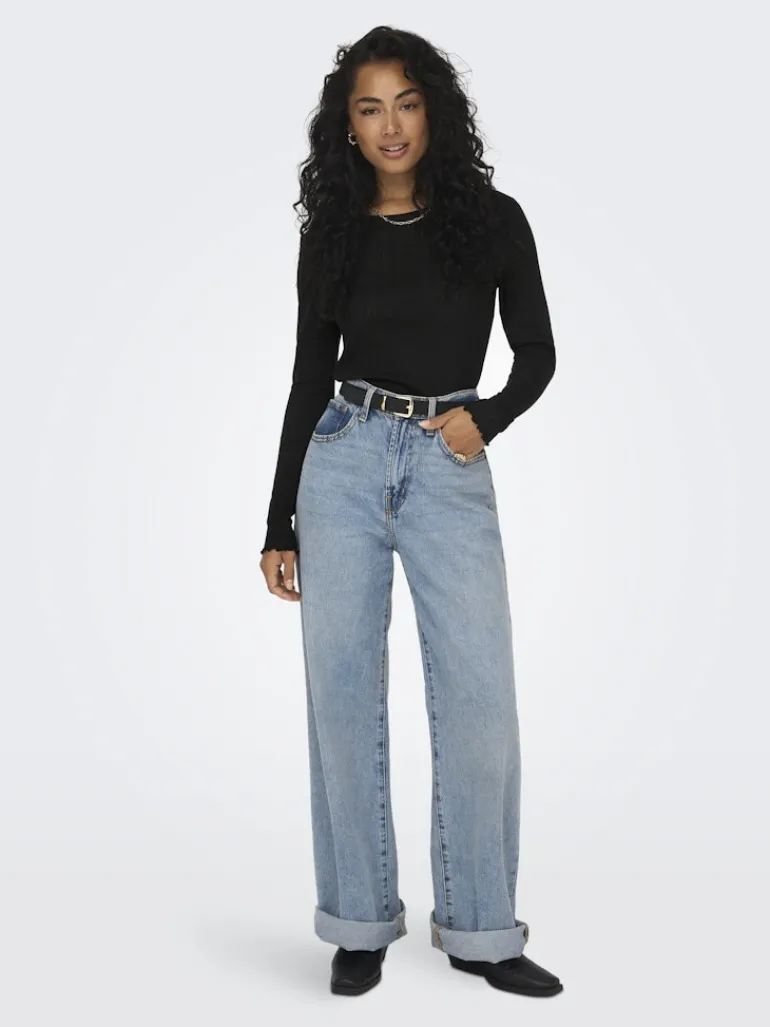 ONLCARLOTTA L/S TOP NOOS JRS black