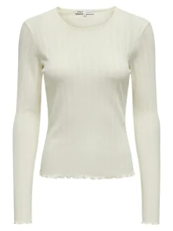 ONLCARLOTTA L/S TOP NOOS JRS cloud dancer