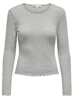 ONLCARLOTTA L/S TOP NOOS JRS hellgrau1