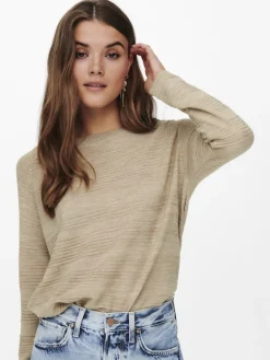 ONLCAVIAR LS PULLOVER CS KNT humus