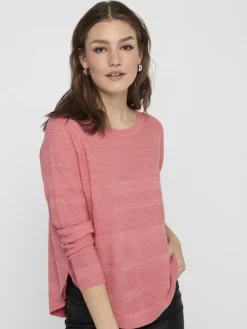 ONLCAVIAR LS PULLOVER CS KNT tea rose