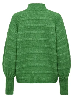 ONLCELINA LS HIGH PULLOVER RP KNT island green