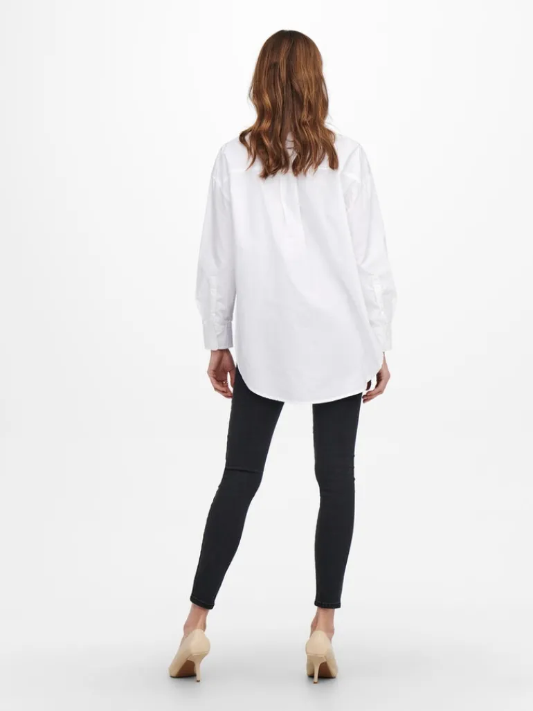 ONLCORINA LS LOOSE SHIRT WVN bright white