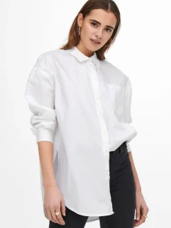 ONLCORINA LS LOOSE SHIRT WVN bright white