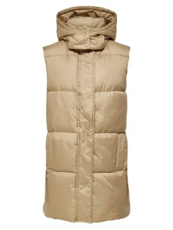 ONLDEMY PADDED WAISTCOAT OTW cuban sand