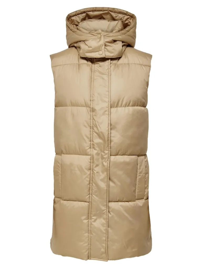 ONLDEMY PADDED WAISTCOAT OTW cuban sand