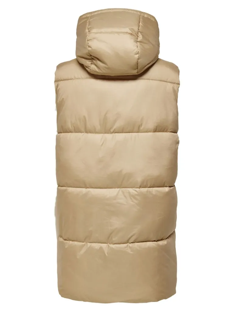 ONLDEMY PADDED WAISTCOAT OTW cuban sand