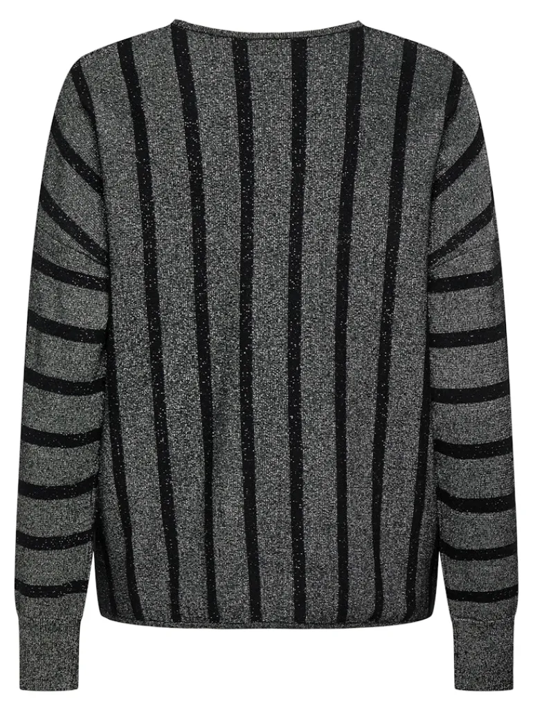 ONLDOMINIQUE LS GLITTER V-NECK CS KNT black