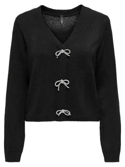 ONLDONNA LS V-NECK PULLOVER KNT black