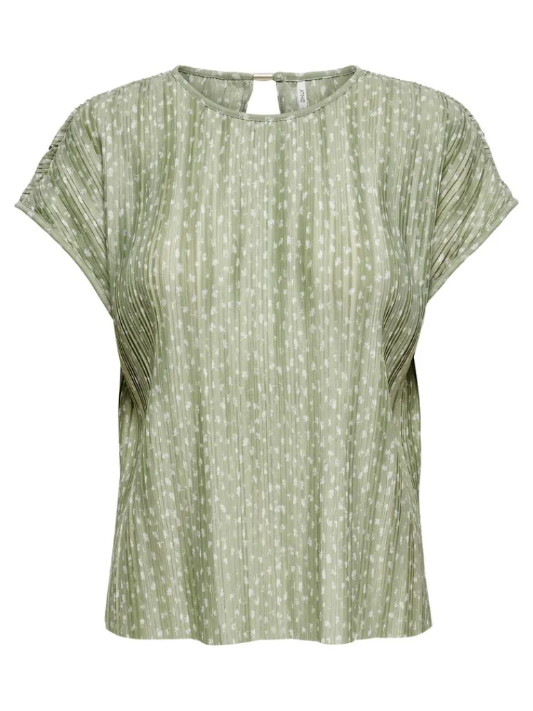 ONLELEMA S/S O-NECK TOP BOX JRS desert sage