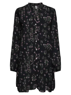 ONLEMILIE LIFE L/S SHORT DRESS WVN black