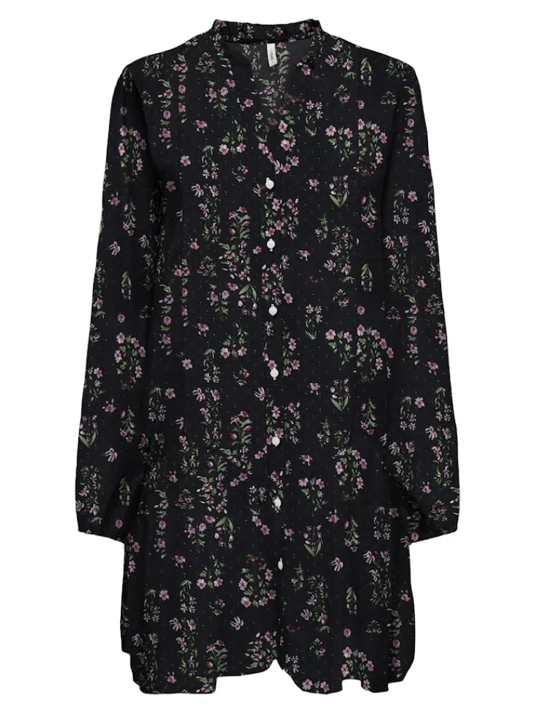 ONLEMILIE LIFE L/S SHORT DRESS WVN black