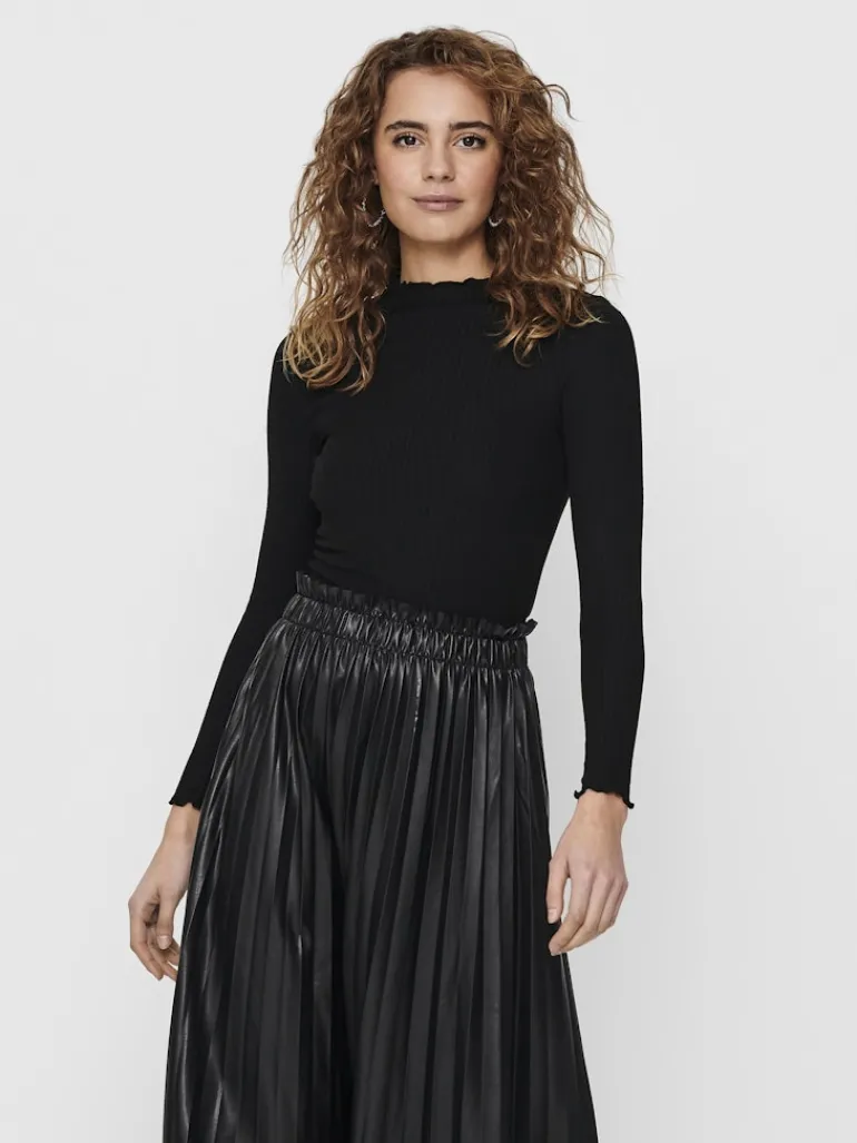 ONLEMMA L/S HIGH NECK TOP NOOS JRS schwarz