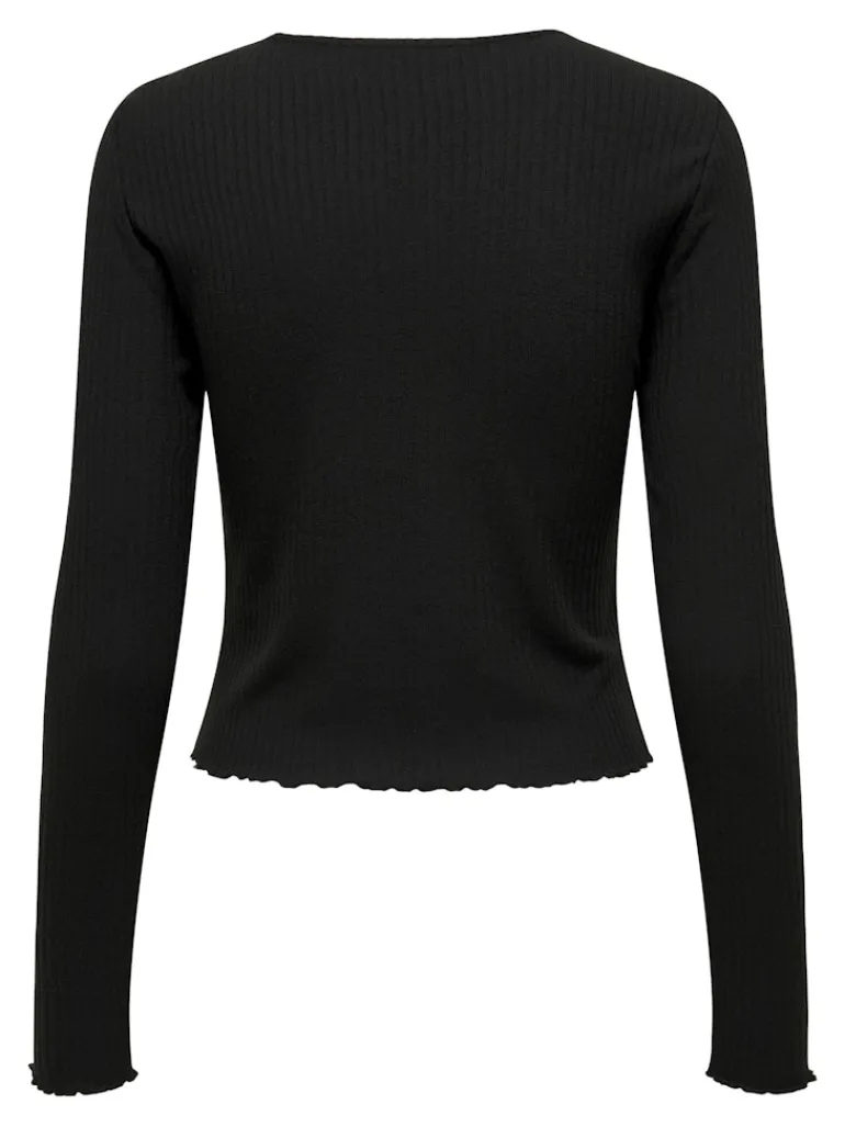 ONLEMMA L/S O-NECK SHORT TOP NOOS JRS black