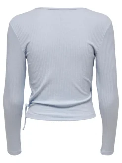 ONLEMMA L/S TIE WRAP TOP JRS halogen blue