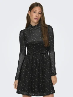 ONLERICA L/S HIGH NECK DRESS JRS NOOS black2