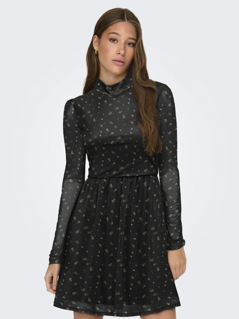 ONLERICA L/S HIGH NECK DRESS JRS NOOS black2