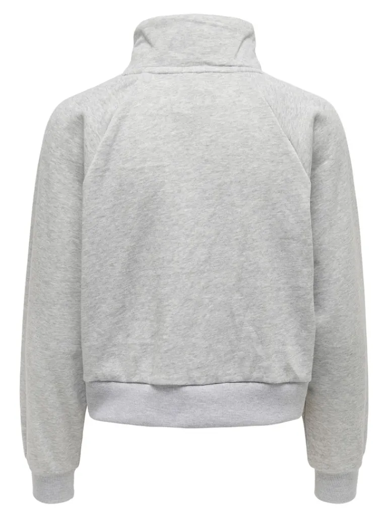 ONLEVERY UNBRUSHED HALF ZIP SWEAT PNT light grey melange