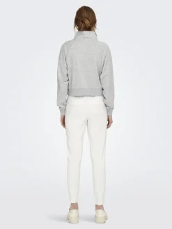 ONLEVERY UNBRUSHED HALF ZIP SWEAT PNT light grey melange