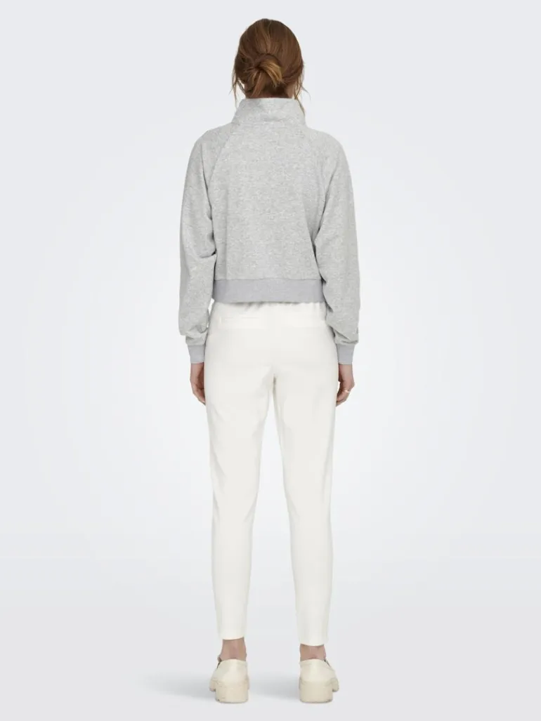 ONLEVERY UNBRUSHED HALF ZIP SWEAT PNT light grey melange