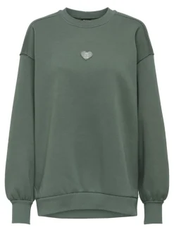 ONLEVISA L/S OVERSIZED O-NECK SWT balsam green
