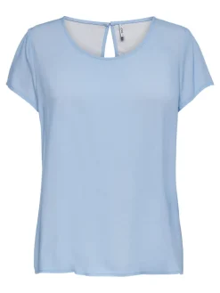 ONLFIRST ONE LIFE SS SOLID TOP WVN cashmere blue