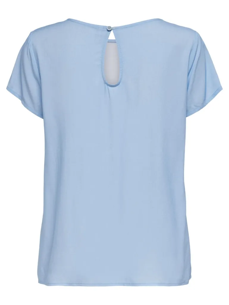 ONLFIRST ONE LIFE SS SOLID TOP WVN cashmere blue