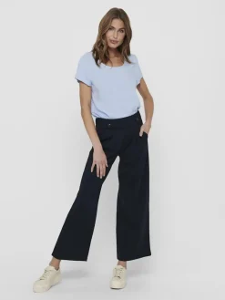 ONLFIRST ONE LIFE SS SOLID TOP WVN cashmere blue