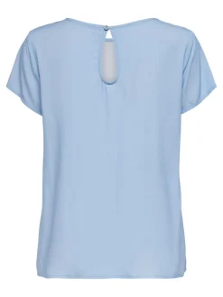 ONLFIRST ONE LIFE SS SOLID TOP WVN cashmere blue