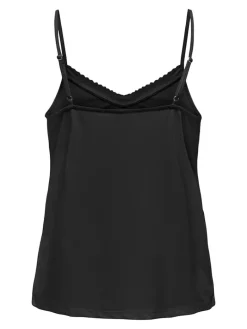 ONLFREE LIFE SINGLET LACE TOP JRS black