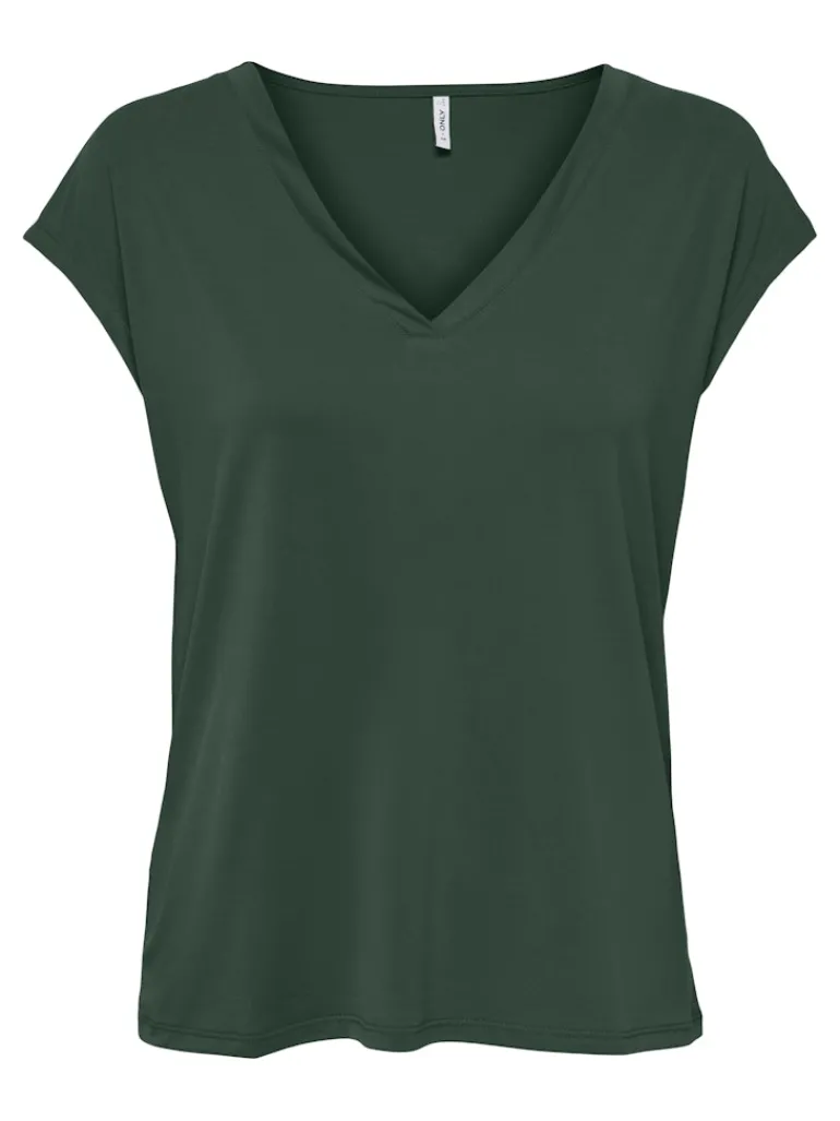 ONLFREE LIFE S/S MOD.V-NECK TOP JRS NOOS sycamore