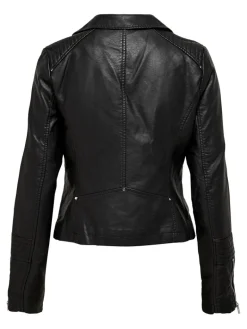 ONLGEMMA FAUX LEATHER BIKER OTW NOOS black