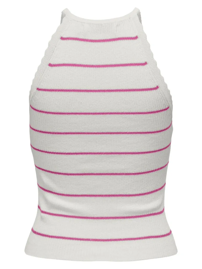 ONLGEMMA SL SCALLOP STRIPE O-NECK KNT cloud dancer2