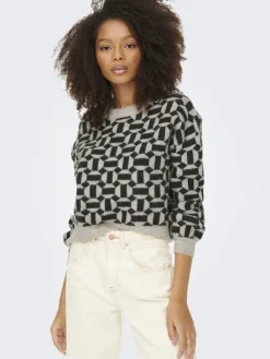 ONLGEO LIFE L/S PULLOVER KNT NOOS oatmeal
