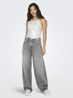 ONLGIANNA MW STRAIGHT DOT757 DNM NOOS medium grey denim