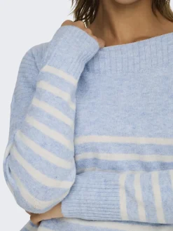 ONLGLORY LIFE LS BOATNECK KNT soft chambray