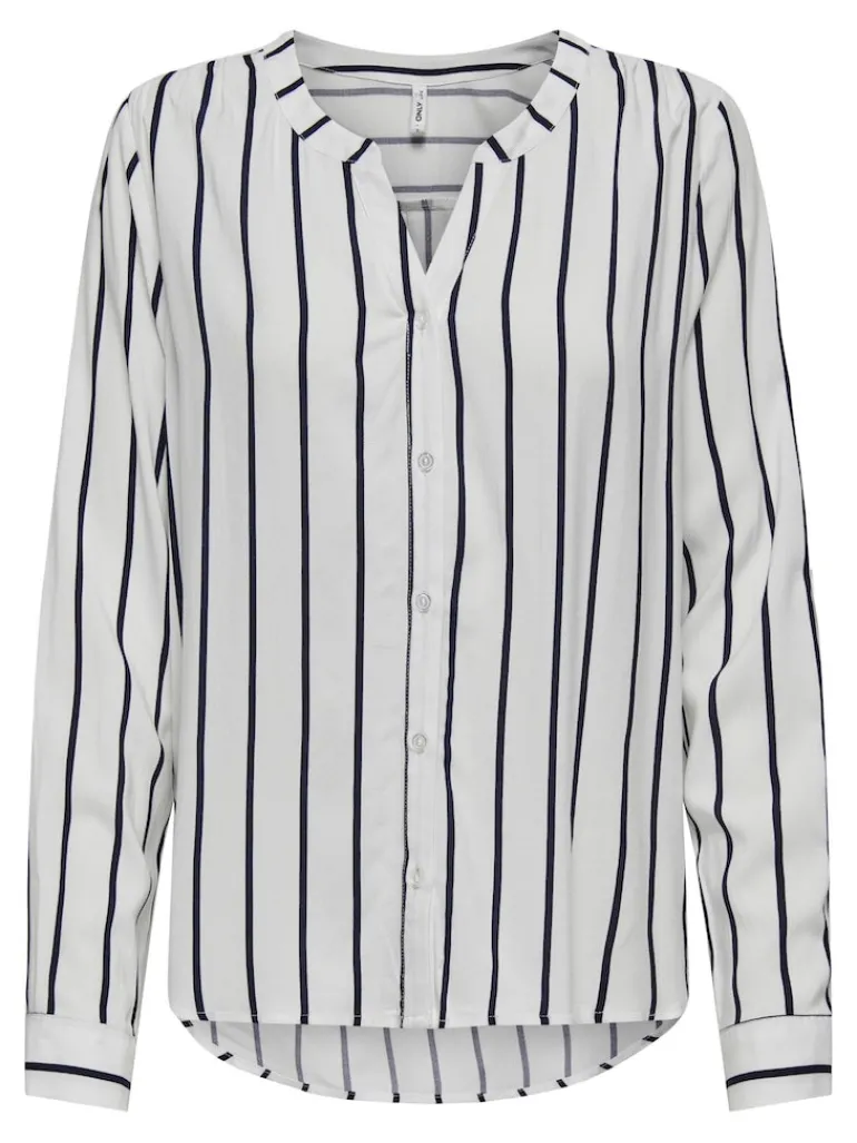 ONLGUSTA LIFE L/S SHIRT PTM cloud dancer-night sky ocean s