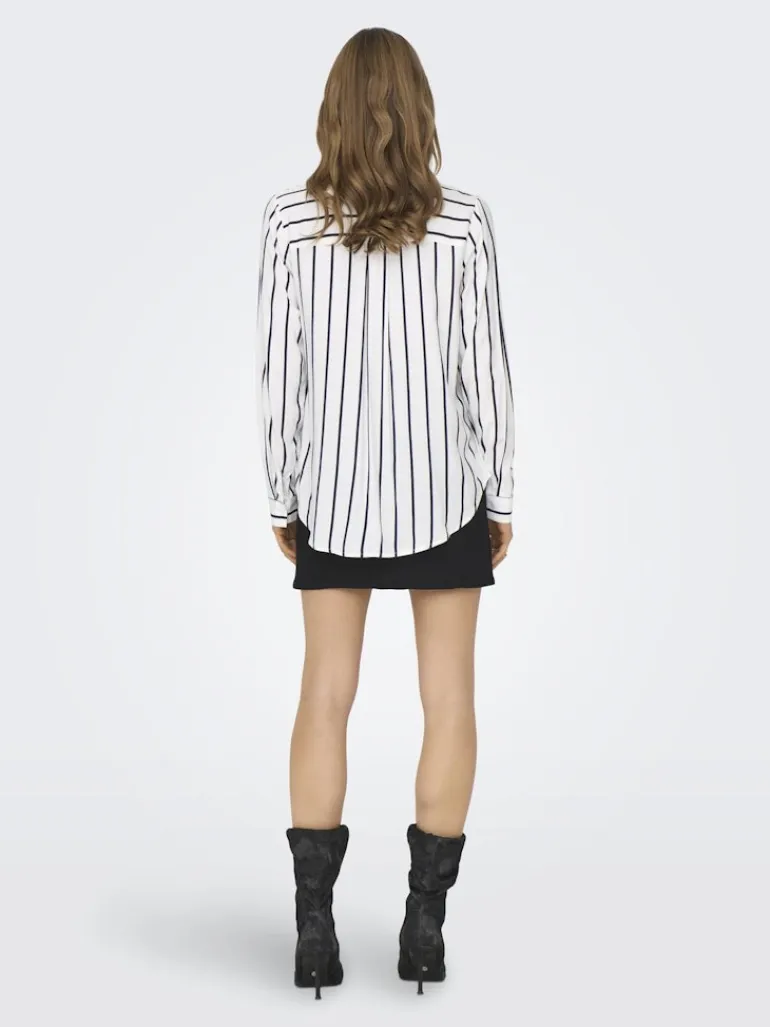 ONLGUSTA LIFE L/S SHIRT PTM cloud dancer-night sky ocean s