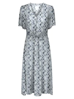 ONLHALIA LIFE S/S MIDI DRESS WVN NOOS faded denim