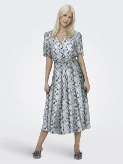 ONLHALIA LIFE S/S MIDI DRESS WVN NOOS faded denim