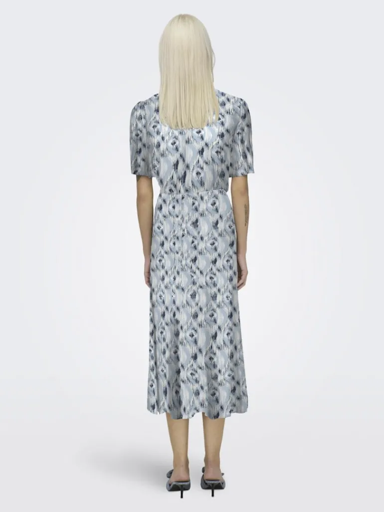 ONLHALIA LIFE S/S MIDI DRESS WVN NOOS faded denim