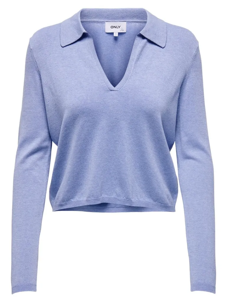 ONLHANNAH LIFE LS POLO NECK KNT grapemist-melange